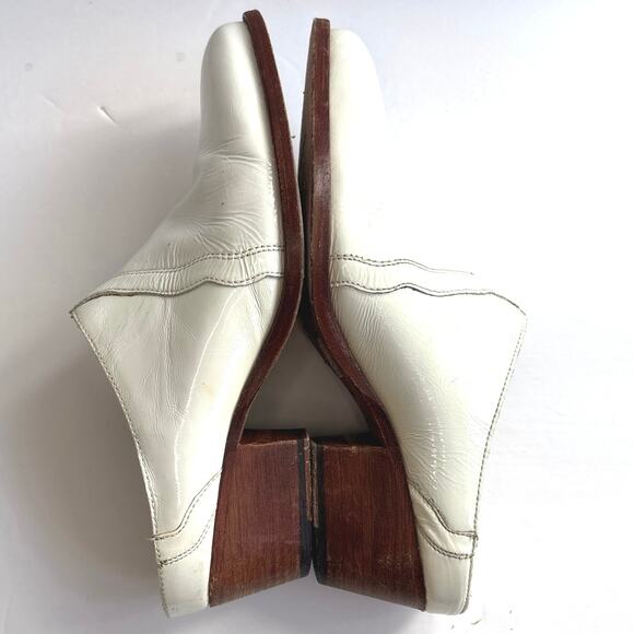 Free People New Frontier Western Mules White Patent 39.5 US SIZE 9.5 - Picture 6 of 10